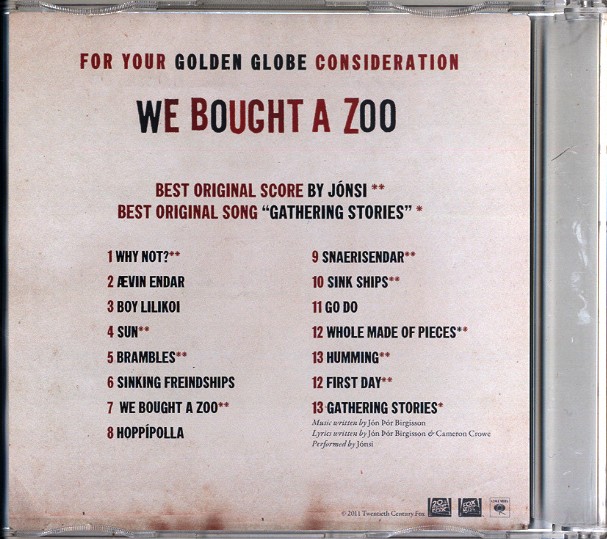 Jonsi we bought a zoo piano sheet